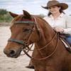 English Western Horse Leather Bitless Bridle Sidepull Halter Reins 77RS12MG-F view 4