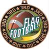 Flag Football 3rd Place Perimeter Medal Bronze, 2.75" Flag Football Prizes, Kids Flag Football Trophy Medal Awards 100 Pack Prime view 2
