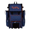 Boombah Rolling Superpack 2.0 3DHC Baseball/Softball Gear Bag - 23-1/2" x 13-1/2" x 9-1/2" - Royal/Orange - Telescopic Handle - Holds 4 Bats - Wheeled Version view 1