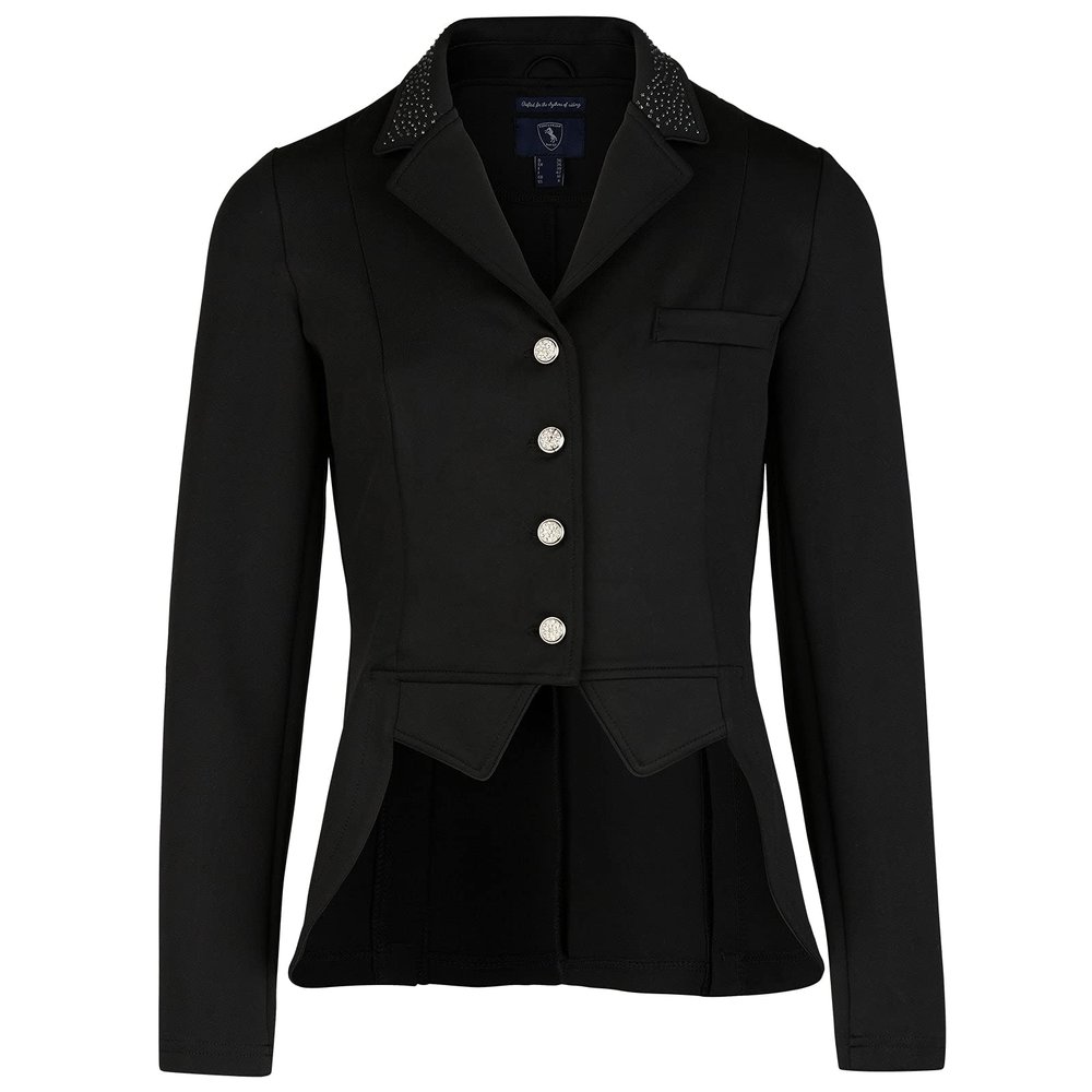HORZE Carla Women's Equestrian Classic Four-Button Competition Horse Show Jacket - Black - 12