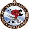 Alpine Ski Racing 3rd Place Perimeter Medal Bronze, 2.75" Downhill Skiing Prizes, Kids Alpine Skiing Trophy Medal Awards 50 Pack Prime view 2