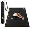 Fit Active Sports Oversized 6 x 4 Garage Gym Floor Mat with Carry Bag & Straps  Heavy-Duty, Non-Slip Exercise & Equipment Large Mat for Home Gyms, Lifting & Training, Foldable | Black view 1