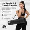 Fit Active Sports Oversized 6 x 4 Garage Gym Floor Mat with Carry Bag & Straps  Heavy-Duty, Non-Slip Exercise & Equipment Large Mat for Home Gyms, Lifting & Training, Foldable | Black view 4