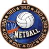 Netball 3rd Place Perimeter Medal Bronze, 2.75" Netball Prizes, Kids Netball Trophy Medal Awards 20 Pack Prime view 2