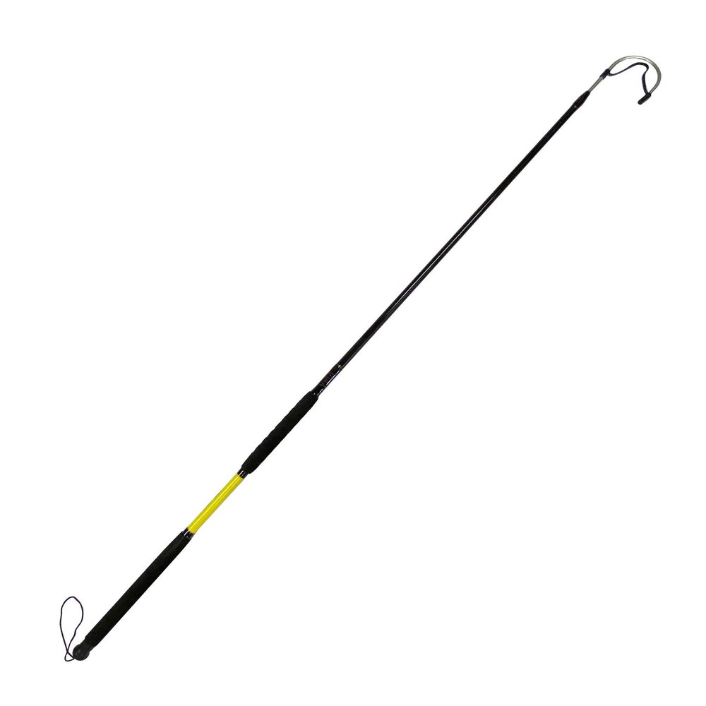 EAT MY TACKLE Classic Hooked Gaff | Stainless Steel - Fiberglass Handle (6'7")