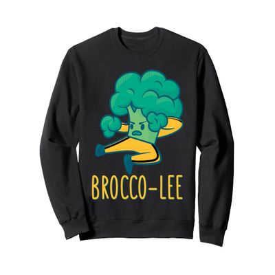 Funny Vegetable Word Game Dad Joke Brocco-Lee Broccoli Sweatshirt