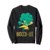Funny Vegetable Word Game Dad Joke Brocco-Lee Broccoli Sweatshirt view 1