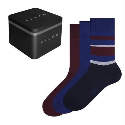 Falke Mens Happy Box 3-Pack Socks Sortiment 1 EU 39-42 (US Men's 6.5-9) One Size