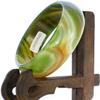 2.3" China Certified Nature Green Chalcedony Jade Women's Bangle Bracelets 6420 view 3