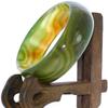 2.3" China Certified Nature Green Chalcedony Jade Women's Bangle Bracelets 6420 view 4