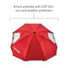 Sport-Brella Premiere UPF 50+ Umbrella Shelter for Sun and Rain Protection (8-Foot, Gray) view 3