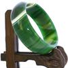 2.4" China Certified Nature Green Chalcedony Jade Women's Bangle Bracelets 6421 view 3