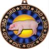 Blue Hog 3rd Place Perimeter Medal Bronze, 2.75" Hog Rosette Prizes, Kids Animal Trophy Medal Awards 10 Pack Prime view 2