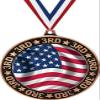 American Flag 3rd Place Perimeter Medal Bronze, 2.75" USA Flag Prizes, Kids Patriotic Trophy Medal Awards 50 Pack Prime view 1