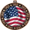 American Flag 3rd Place Perimeter Medal Bronze, 2.75" USA Flag Prizes, Kids Patriotic Trophy Medal Awards 50 Pack Prime view 2