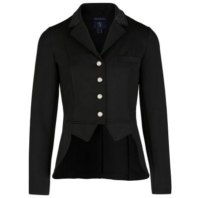 HORZE Carla Women's Equestrian Classic Four-Button Competition Horse Show Jacket - Black - 14
