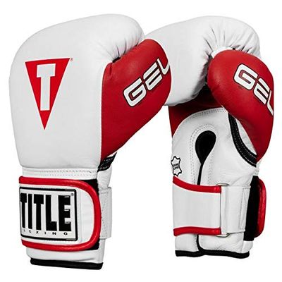 Title Boxing Gel World V2T Bag Gloves, White/Red/Black, Small
