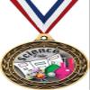 Science Fair Gold Duo Medal, 3" Education Science Prizes, Kids Trophy Medal Awards 100 Pack view 1