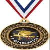 I Graduated Gold Duo Medal, 3" Graduation Prizes, Kids Graduating Trophy Medal Awards 100 Pack Prime view 1