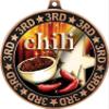 Chili Pot 3rd Place Perimeter Medal Bronze, 2.75" Chili Cook Off Prizes, Kids Cooking Trophy Medal Awards 10 Pack view 2
