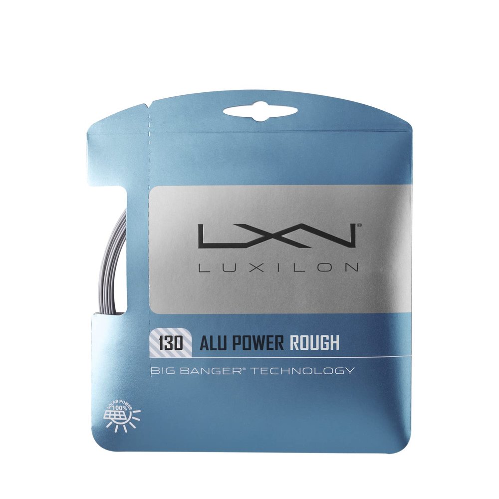 Luxilon ALU Power Rough 130 Tennis String - Set, Grey