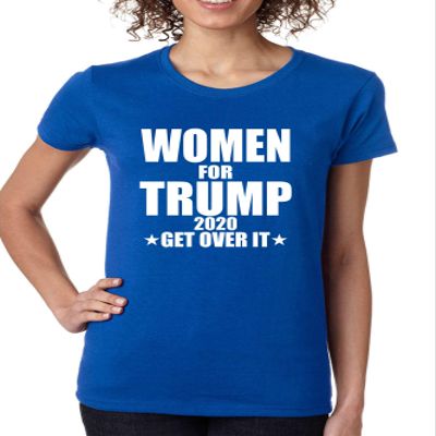 ALLNTRENDS Women's T Shirt Women for Trump 2020 USA Elections Support Tshirt (XL, Royal Blue)