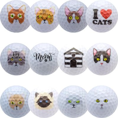 Cat Lover Golf Balls 12pk - Perfect for The Person who has Everything.