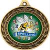 Spelling Gold Duo Medal, 3" Kids Spelling Bee Prizes, Kids Spelling Trophy Medal Awards 100 Pack view 2