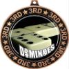 Dominoes 3rd Place Perimeter Medal Bronze, 2.75" Dominoe Games Prizes, Kids Dominoes Trophy Medal Awards 100 Pack view 2
