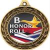 B Honor Roll Gold Duo Medal, 3" Honor Roll Prizes, Kids Honor Roll Trophy Medal Awards 50 Pack Prime view 2