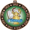 Academic 3rd Place Perimeter Medal Bronze, 2.75" Kids Academic Prizes, Kids Education Trophy Medal Awards 50 Pack Prime view 2