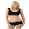 ALBERT KREUZ Women's Slip-on Wireless Comfort Bra Organic Stretch Cotton Black L view 2