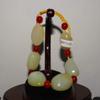 1" China Certified Nature Nephrite Hetian Jade Yellow Skin Pearls Bangle Bracelet view 1