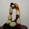 1" China Certified Nature Nephrite Hetian Jade Yellow Skin Pearls Bangle Bracelet view 3