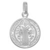 18mm Sterling Silver St Benedict Medal 11/16 inch Round Italy 20 inch BX_15 view 1
