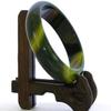 2.3" China Certified Nature Green Chalcedony Jade Women's Bangle Bracelets 6429 view 2