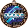 STEAM 3rd Place Perimeter Medal Bronze, 2.75" Academic Education Prizes, Kids Science Trophy Medal Awards 100 Pack view 2