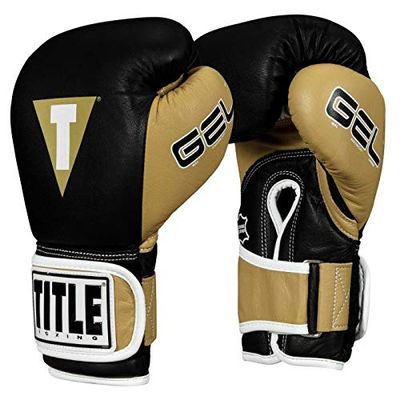 Title Boxing Gel World V2T Bag Gloves, Black/Gold, Small