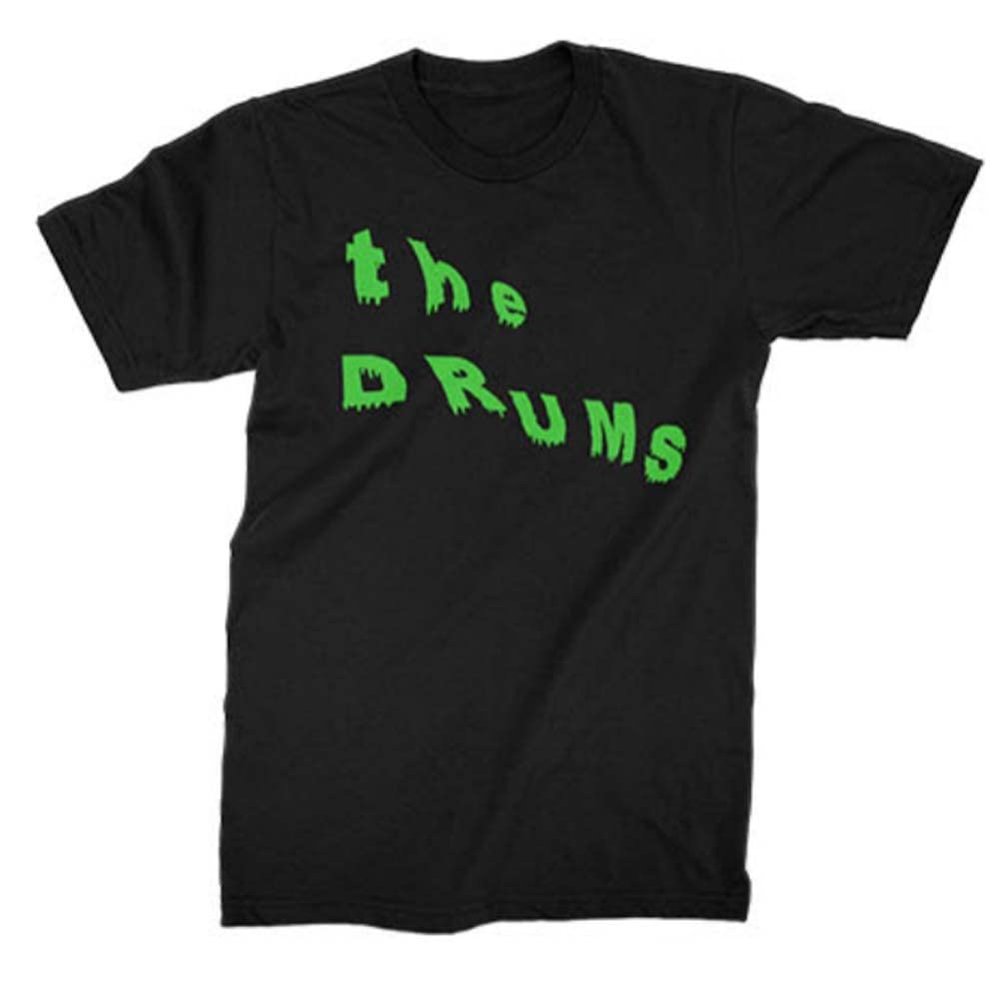 Drums Men's The Slant Neon Tee T-Shirt Small Black