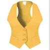 Design by Olivia Women's Dressy Casual Versatile Racerback Vest Tuxedo Suit Waistcoat Yellow M view 1