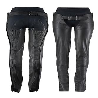 HORZE Blake Leather Full Chaps - Black - XL