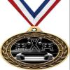 Bodybuilding Gold Duo Medal, 3" Weightlifting Prizes, Bodybuilder Trophy Medal Awards 50 Pack Prime view 1