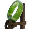 2.3" China Certified Nature Green Chalcedony Jade Women's Bangle Bracelets 6400 view 1