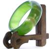 2.3" China Certified Nature Green Chalcedony Jade Women's Bangle Bracelets 6400 view 2