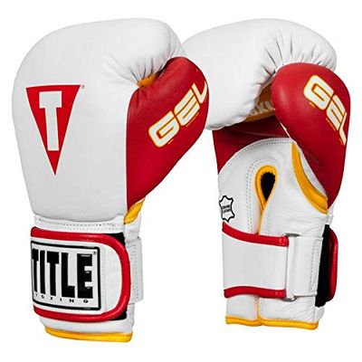 Title Boxing Gel World V2T Bag Gloves, White/Red/Gold, Medium