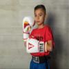 Title Boxing Gel World V2T Bag Gloves, White/Red/Gold, Medium view 4