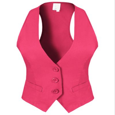 Design by Olivia Women's Dressy Casual Versatile Racerback Vest Tuxedo Suit Waistcoat Fuchsia S