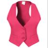 Design by Olivia Women's Dressy Casual Versatile Racerback Vest Tuxedo Suit Waistcoat Fuchsia S view 1