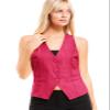 Design by Olivia Women's Dressy Casual Versatile Racerback Vest Tuxedo Suit Waistcoat Fuchsia S view 4