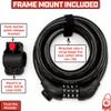 Monster Lock GUARD-15 Heavy-Duty Bike Cable Lock  15 Gauge Thick, 6 Long Steel Cable  Maximum Anti-Theft Security for Bicycles, Scooters, Gates & Outdoor Gear view 4